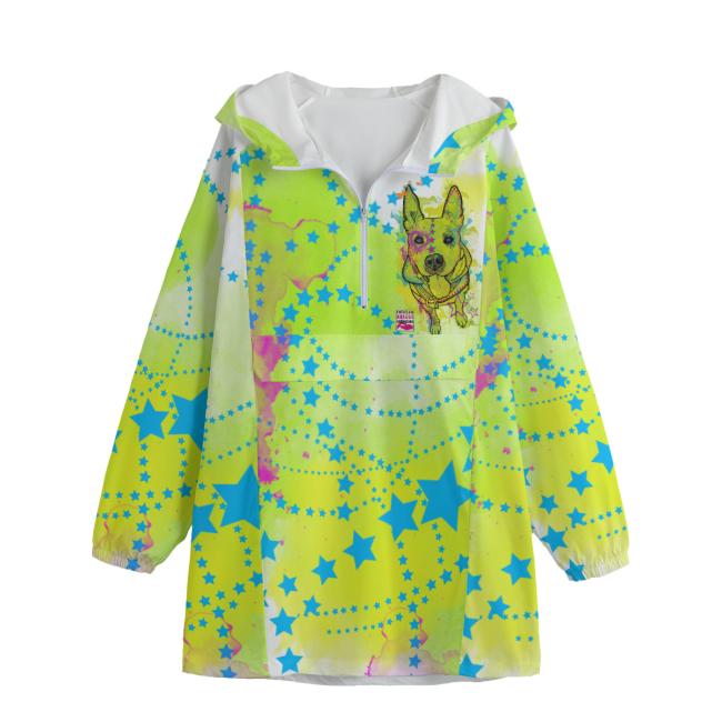 Leichte Regenjacke Amy 3 – Popart Hundemotiv, 100 % Polyester, Unisex